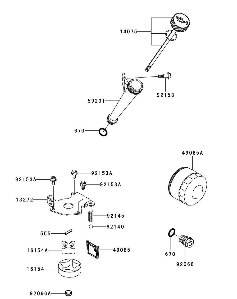 Kawasaki Fr730v-As05 Lubrication Equipment Diagram and Parts List for Z-FORCESZ48 (17AIDGHB-17AIDGHB010)(2015) Cub Cadet Lawn Tractor